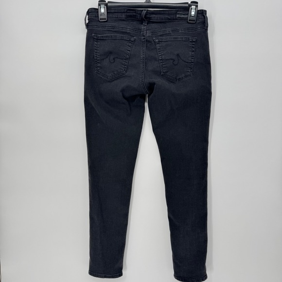 AG Adriano Goldschmied Stevie Ankle Slim Straight‎ Leg Black Jeans - Picture 5 of 8